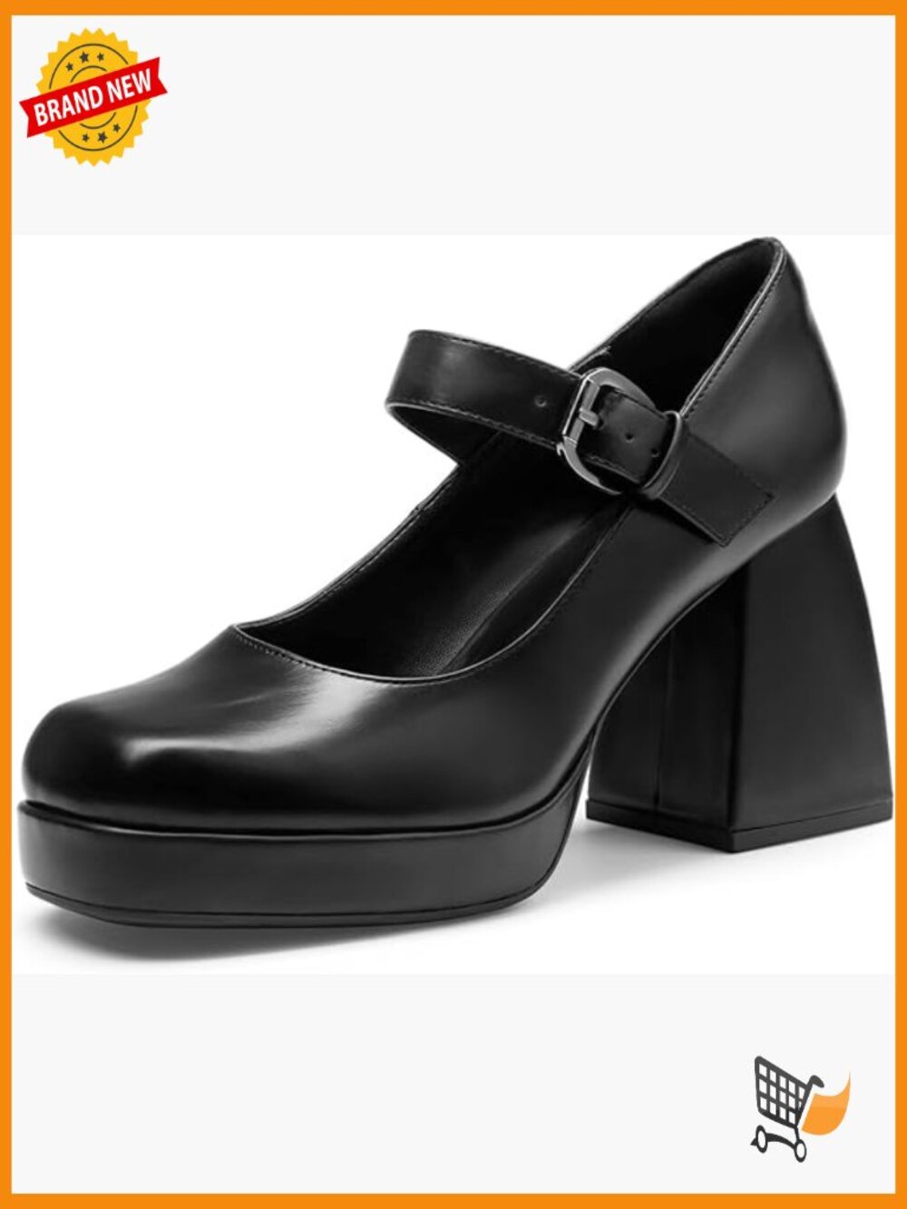 Chunky Platform Mary Jane Block Heels Pumps Square Toe Strap Shoes Women's